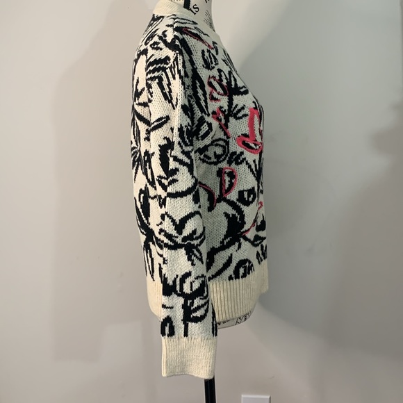 By Anthropologie Floral Pop Embroidered Sweater Size: XS - Picture 5 of 10